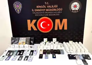 Bingöl'de Kaçak Telefon Operasyonu: 34 Telefon ve Çok Sayıda Aksesuar Ele Geçirildi