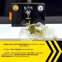 Bingöl'de Uyuşturucu Operasyonu: 28,5 Gram Ele Geçirildi