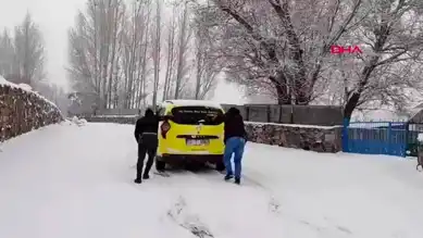 Karlıova'da Yağış: Beyaz Bir Manzara