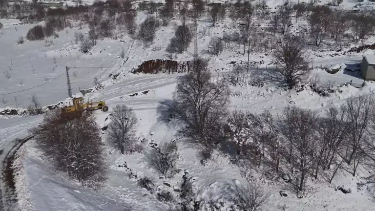Doğu Anadolu'da Kar Yağışı: Köy Yolları Açılıyor