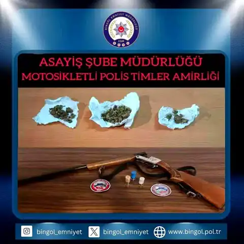 Bingöl'de Uyuşturucu ve Silaha El Koyma Operasyonu